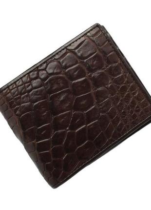 Кошелек из кожи крокодила ekzotic leather коричневый (cw34_4)