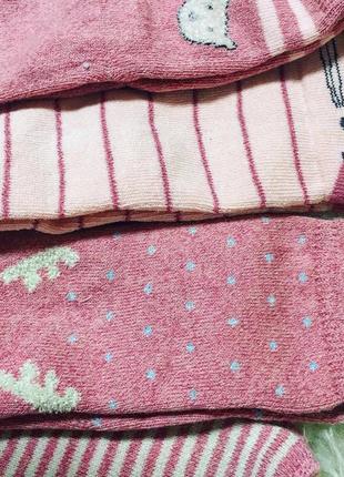 Шкарпетки подарункові в коробочці 4шт в упаковці, рожеві для дівчинки.3 фото