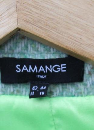 Фирменное пальто samange италия с яркой подкладкой прямого кроя over size,шерсть и шелк5 фото