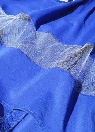 Сукня синє зі шлейфом3 фото