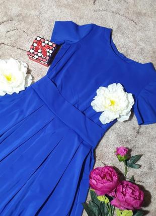 Сукня синє зі шлейфом4 фото