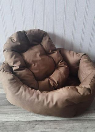 Лежак для собак 45х55см лежанка для невеликих собак колір койот3 фото