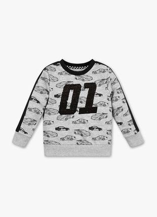 Свитшот,кофта c&a р. 128 c паетками перевертышами,с начесом