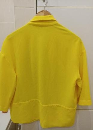 Пиджак оверсайз stradivarius яскраво-жовтого кольору s2 фото