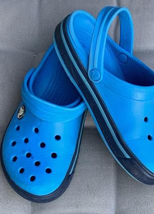 Кроксы сабо шлёпанцы сланцы с полосой (унисекс) crocs (оригинал)4 фото