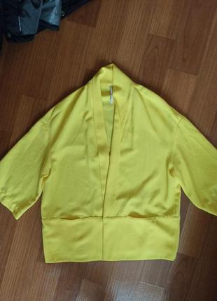 Пиджак оверсайз stradivarius яскраво-жовтого кольору s4 фото
