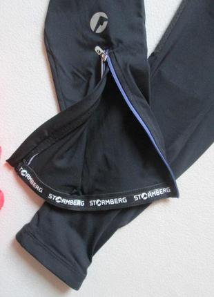 Шикарні брендові спортивні жіночі тайтсы з контрастними вставками stormberg норвегія8 фото