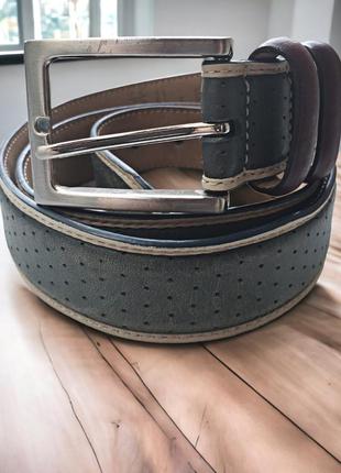 Ремінь шкіряний чоловічий marks & spencer belts leather 100% пряжка original