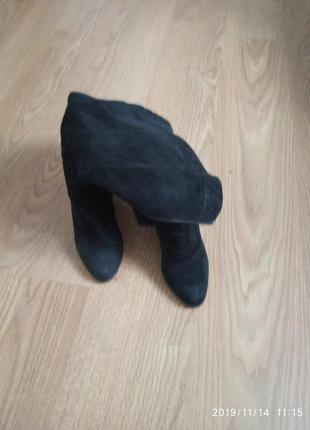 Сапоги замшевые
