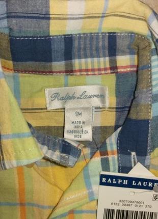 Ralph lauren, 100% котонова, фірмова сорочка для хлопчика 9 місяців.3 фото