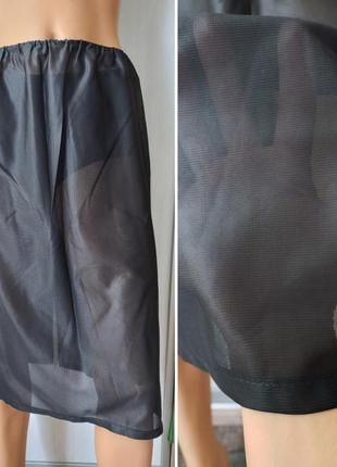 Винтаж. нижняя юбка с разрезом, нейлон2 фото