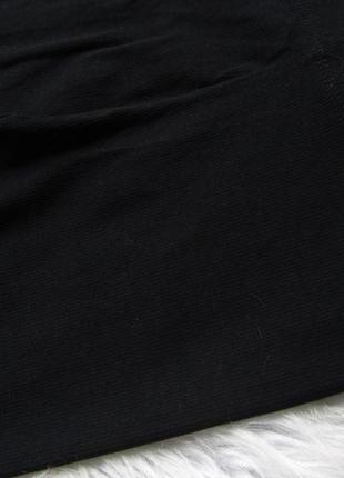 Черные трикотажные хлопковые спортивные штаны брюки лосины леггинсы f&f2 фото