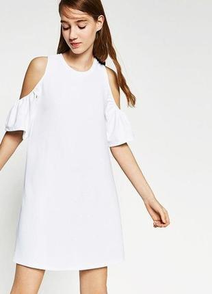 Платье zara с открытыми плечами