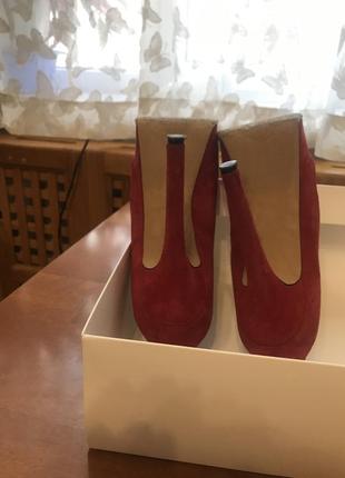 Розкішні червоні туфлі sl-ira оригінал натуральна замша9 фото