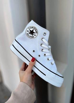 Кеды на платформе Converse Clean n Preme Chuck 70 High Top Egret