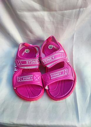 Дитячі босоніжки з піни, рожеві санділі для дівчинки, взуття в садик, садок5 фото