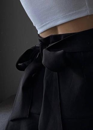 Короткая атласная юбка мини2 фото