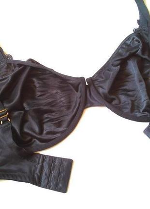 38f- 85f 90е ультра комфортный черный мягкий гладкий бюстгальтер минимайзер с вышивкой роз5 фото