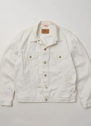 Levis vintage 70s white trucker denim jacket чоловіча джинсова куртка1 фото