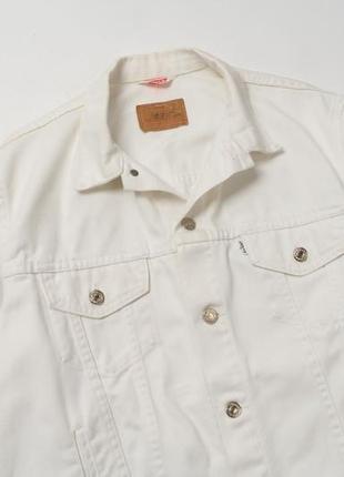 Levis vintage 70s white trucker denim jacket чоловіча джинсова куртка2 фото