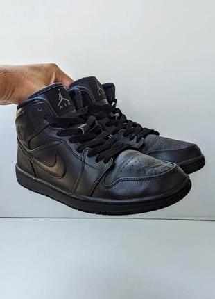 ❗️❗️❗️кросівки nike air jordan 1 mid mens 554724-010 black 40 р. оригінал