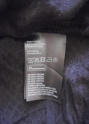 Стильная черная жаккардовая блуза на запах с баской h&amp;m9 фото