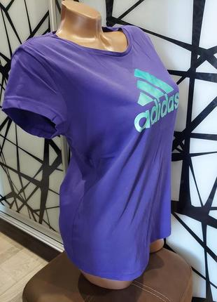 Оригинальная футболка adidas сине-фиолетового цвета 44-465 фото