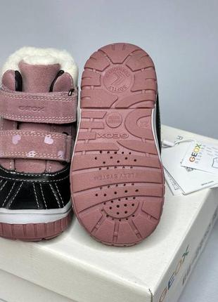 Дитячі зимові шкіряні чоботи geox omar 22,26 р ботінки дівчинці4 фото