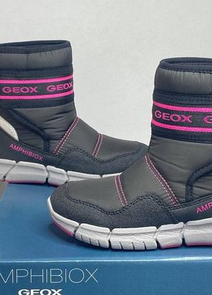 Зимові чобітки - дутики, черевики дівчинці geox flexyper 28,29 р2 фото