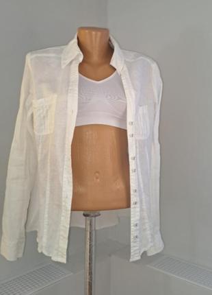 Трендовая льняная 100% рубашка