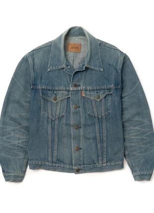 Levis 70505-0217 vintage 70s type 3 trucker orange tab two pocket denim jacket  чоловіча джинсова куртка