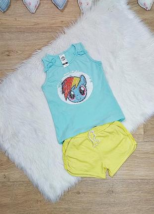 Набор для девочки: майка + шорты на 5 лет