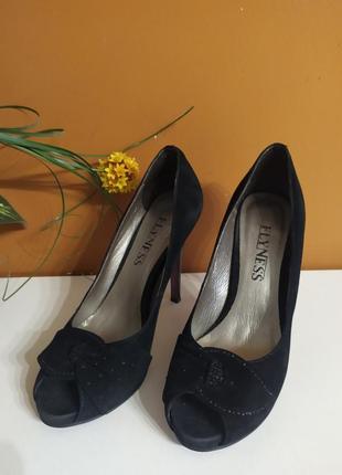 Туфли с открытым носком на шпильке, размер 38,  flyness