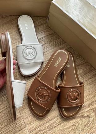 Шлепанцы michael kors, коричневые