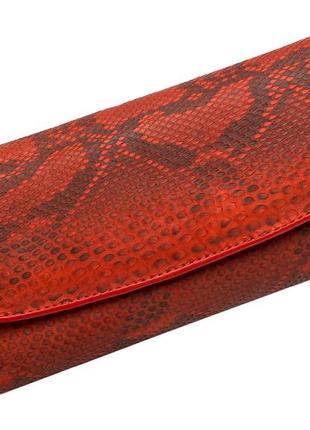 Кошелек из кожи питона красный ( snw25)