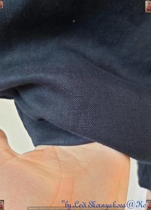 Фирменные marks & spenser легкие штаны со 100 % льна в тёмно синем цвете, размер 3хл7 фото