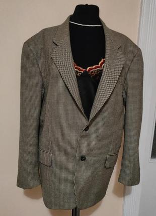 Піджак вінтажний чоловічий стильні тренд унісекс принт гусяча лапка