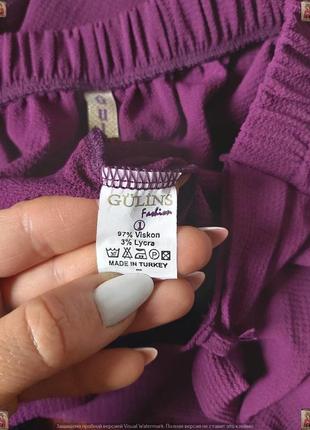 Новые стильные нарядные кюлоты на 97 % вискоза в сочный фиолетовый, размер хл9 фото