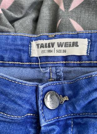 Женские короткие джинсовые шорты шортики хлопковые из натуральной ткани летние яркие синие фирменные брендовые tally weijl3 фото