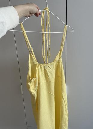 Сукня літня жовта віскоза на бретелях2 фото