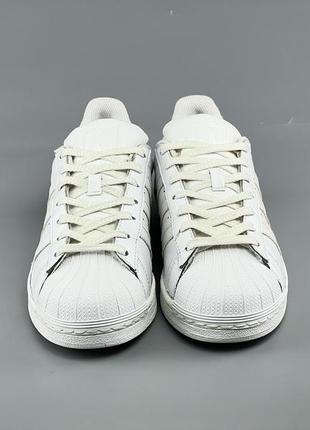 Фирменные кожаные кроссовки adidas superstar4 фото