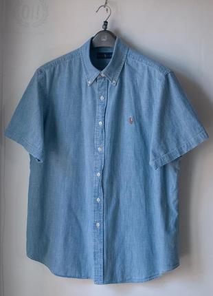 Шикарная джинсовая рубашка ralph lauren polo