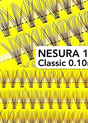 Ресницы nesura eyelash classic 10d, 6-15 мм изгибы c и d несура ресницы пучковые, пучок2 фото