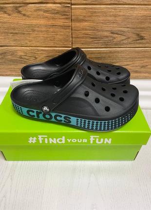 crocs Khaki bayaband logo motion black, крокси
