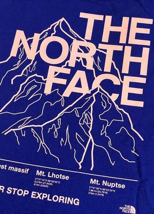 The north face mountain outline back print sweatshirt in dark blue свитшот кофта оригинал реглан9 фото