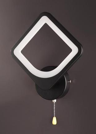 Бра настенное led 2281/1-bk черный 8х22х34 см.