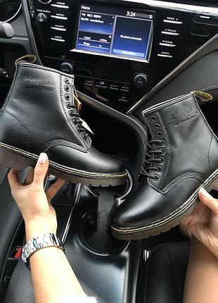 Dr martens 1460 black winter, мартинсы зимові з хутром, жіночі.