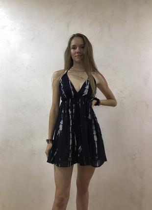 Легка літня сукня з принтом тай-дай від zara, легка літня сукня