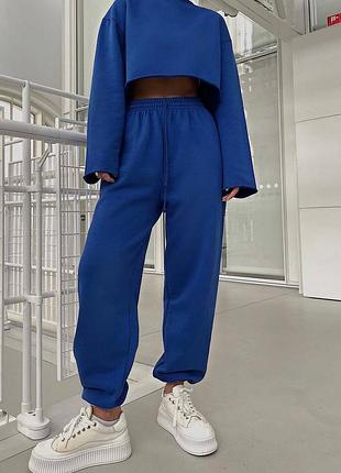 Стильный молодежный спортивный костюм из двухнитки