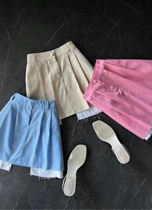Трендовая юбка с белыми вставками как в инсталграм 🔥10 фото